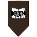 Mirage Pet Products Bite Me Screen Print BandanaBrown Large 66-173 LGBR